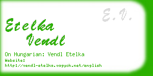 etelka vendl business card